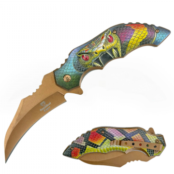 Snake Eye Tactical Karambit Spring Assist Knife - SE-A3188RB